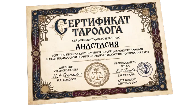 Сертификат Таролога